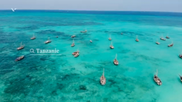 Miniature publicité voix off voyage privée océan indien vue aérienne Tanzanie